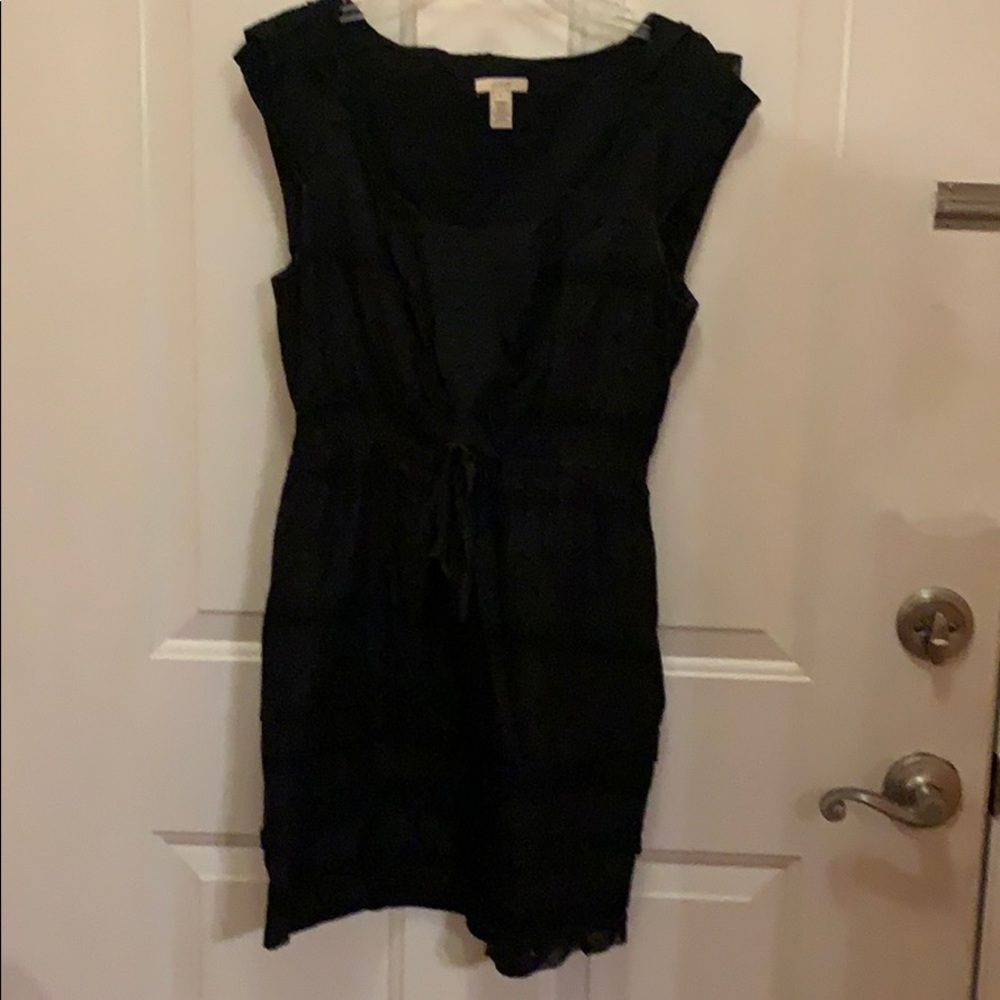 J.Crew Black Eyelet Dress Size 2